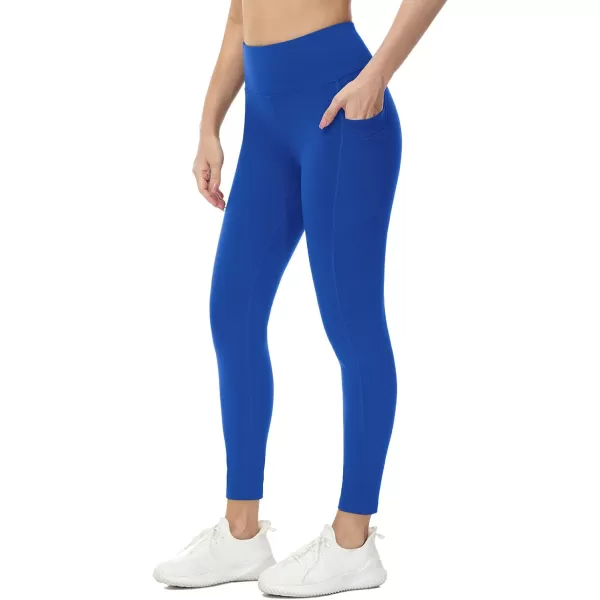 BALEAF Womens Fleece Lined Leggings Water Resistant Thermal Winter Warm Tights High Waisted with Pockets Running GearPetiteblue