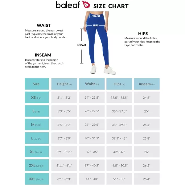 BALEAF Womens Fleece Lined Leggings Water Resistant Thermal Winter Warm Tights High Waisted with Pockets Running GearPetiteblue