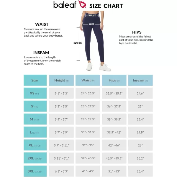 BALEAF Womens Fleece Lined Leggings Water Resistant Thermal Winter Warm Tights High Waisted with Pockets Running GearPetitenavy