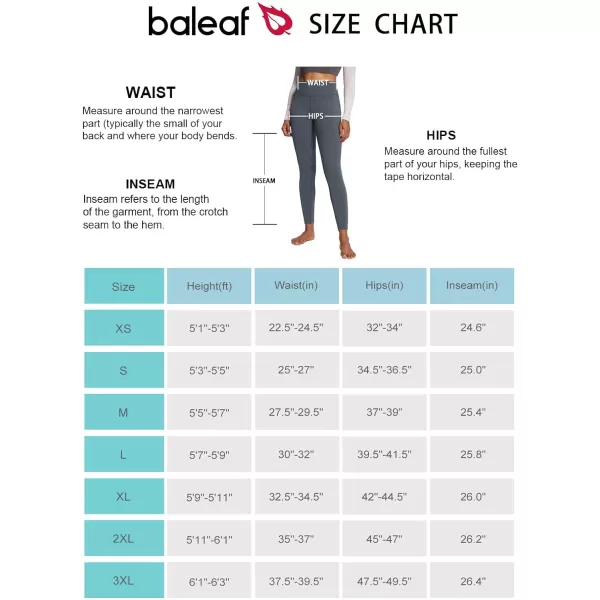 BALEAF Womens Fleece Lined Leggings with Pockets for Workout Thermal Winter Warm High Waisted Petite Thick Yoga PantsDark Grey25