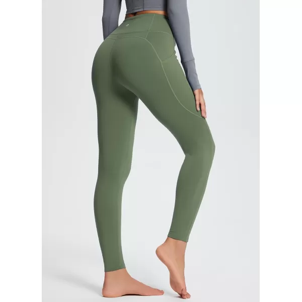 BALEAF Womens Fleece Lined Leggings with Pockets for Workout Thermal Winter Warm High Waisted Petite Thick Yoga PantsGreen25