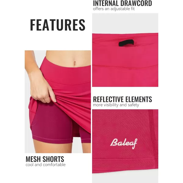 BALEAF Womens Golf Skorts Tennis Skirts with Pockets Athletic Running Workout Sports01deep Pink