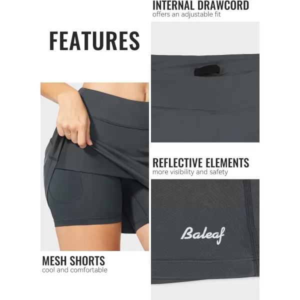 BALEAF Womens Golf Skorts Tennis Skirts with Pockets Athletic Running Workout Sports01gray