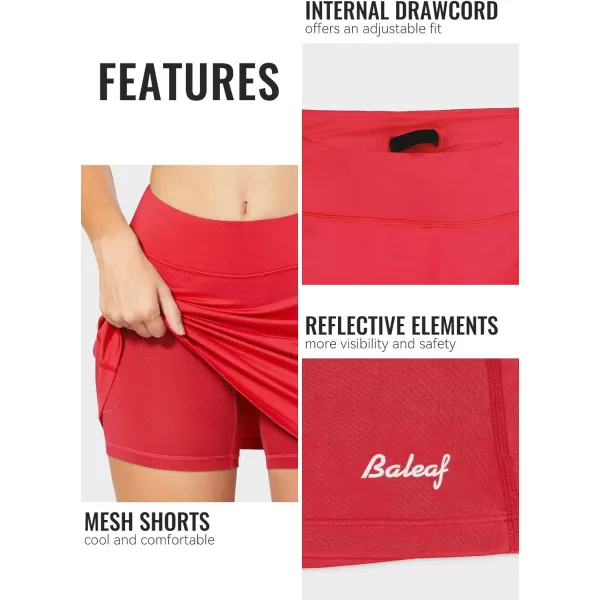 BALEAF Womens Golf Skorts Tennis Skirts with Pockets Athletic Running Workout Sports01red