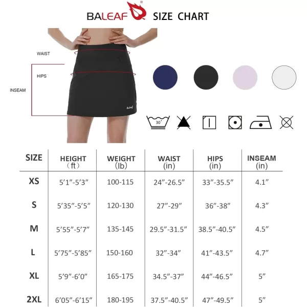 BALEAF Womens Golf Skorts Tennis Skirts with Pockets Athletic Running Workout Sports03black