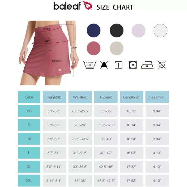 BALEAF Womens Golf Skorts Tennis Skirts with Pockets Athletic Running Workout Sports03light Pink