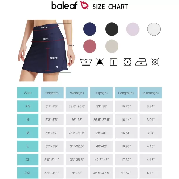 BALEAF Womens Golf Skorts Tennis Skirts with Pockets Athletic Running Workout Sports03navy