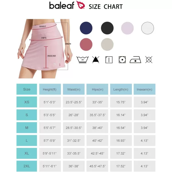 BALEAF Womens Golf Skorts Tennis Skirts with Pockets Athletic Running Workout Sports03winsome Orchid