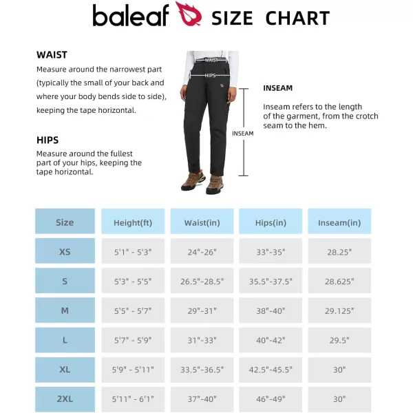 BALEAF Womens Hiking FleeceLined Ski Pants Windproof WaterResistant Outdoor Insulated Soft ShellA01black