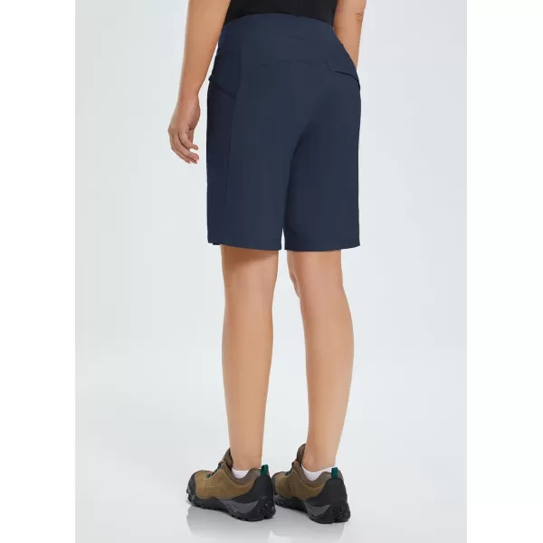 BALEAF Womens Hiking Long Shorts 911 Quick Dry Bermuda Cargo for Curvy Lightweight Pockets9 Inch 2023blue