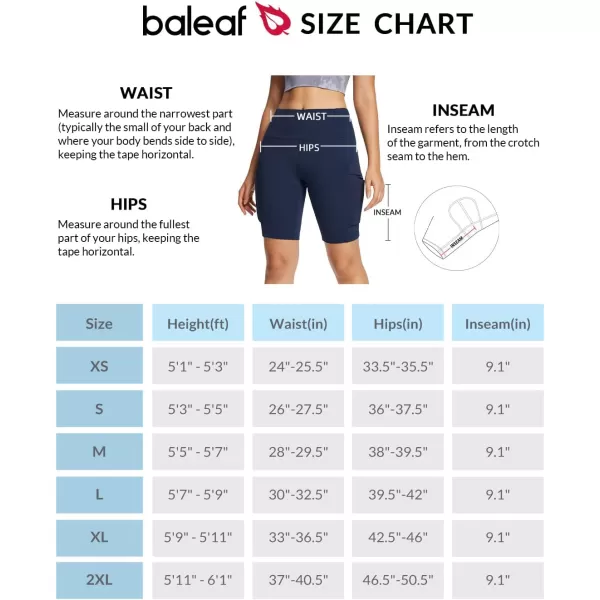 BALEAF Womens Hiking Shorts High Waist Biker Shorts Close Fit Cargo Zip Pockets Running Outdoor Travel WorkoutNavy Blue
