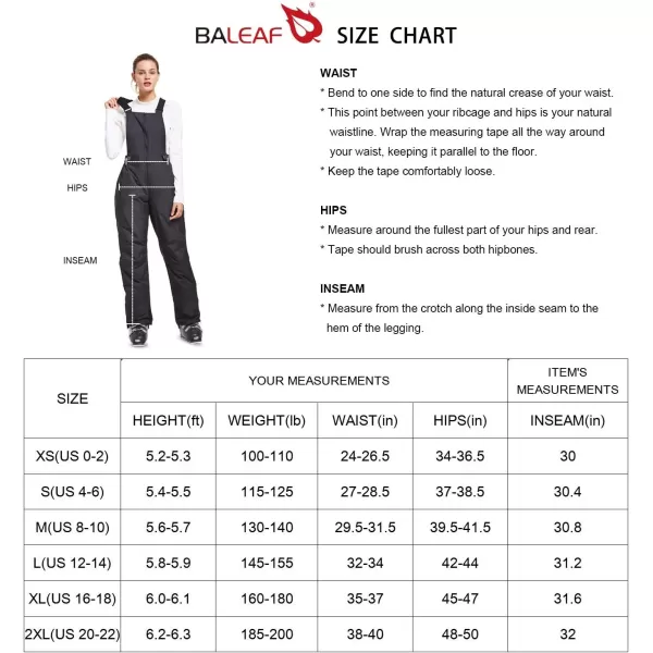 BALEAF Womens Insulated Waterproof Ski Bib Overalls Snow Windproof Snowboarding Pant01skiing Bibsgrey