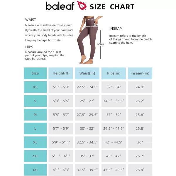 BALEAF Womens Leggings with Pockets Tummy Control Workout High Waisted Athletic Running 78 Ultra Soft Gym Yoga Ankle PantsDark Brown