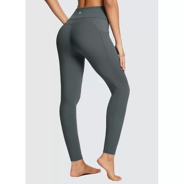 BALEAF Womens Leggings with Pockets Tummy Control Workout High Waisted Athletic Running 78 Ultra Soft Gym Yoga Ankle PantsDark Grey