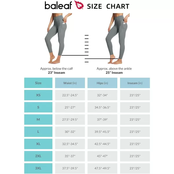 BALEAF Womens Leggings with Pockets Tummy Control Workout High Waisted Athletic Running 78 Ultra Soft Gym Yoga Ankle PantsGray