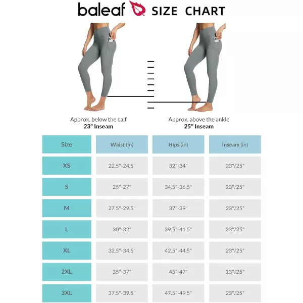 BALEAF Womens Leggings with Pockets Tummy Control Workout High Waisted Athletic Running 78 Ultra Soft Gym Yoga Ankle PantsGray