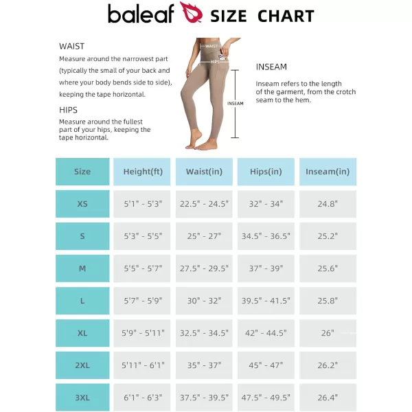 BALEAF Womens Leggings with Pockets Tummy Control Workout High Waisted Athletic Running 78 Ultra Soft Gym Yoga Ankle PantsLight Brown