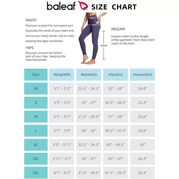 BALEAF Womens Leggings with Pockets Tummy Control Workout High Waisted Athletic Running 78 Ultra Soft Gym Yoga Ankle PantsShadow Purple