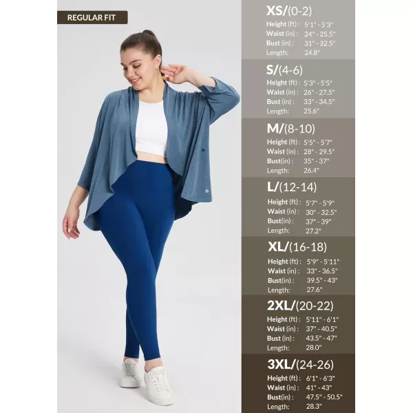 BALEAF Womens Lightweight Cardigans Open Front 34 Sleeve Soft Summer Long Cardigan with Pockets for Office YogaBlue Wing Teal