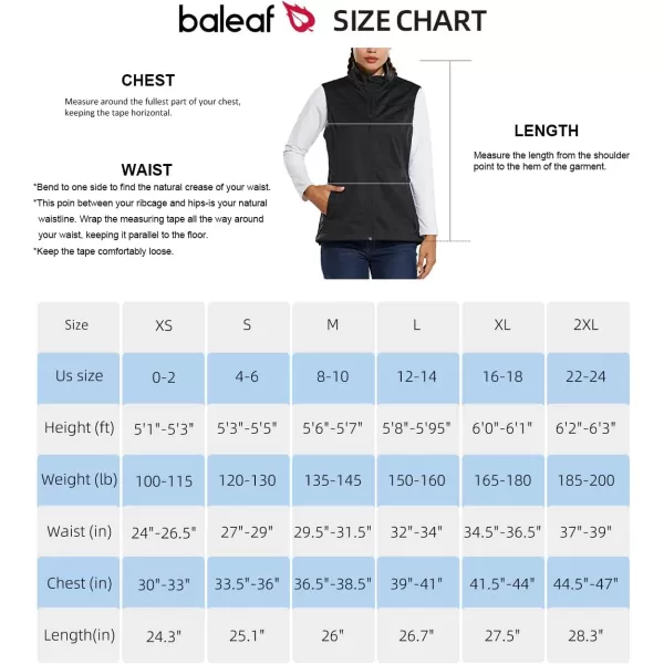 BALEAF Womens Lightweight Vest Softshell Sleeveless Jacket Windproof Stand Collar with Zipper Pockets Running Hiking GolfBlack