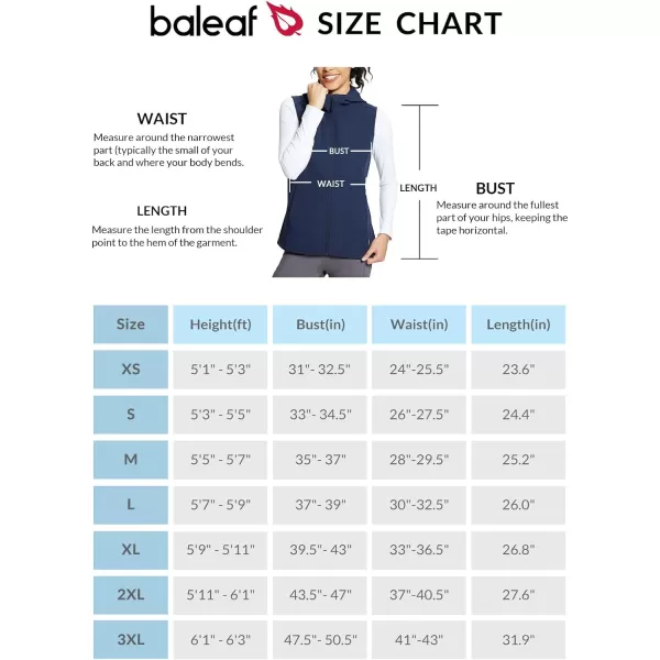 BALEAF Womens Lightweight Vest Softshell Sleeveless Jacket Windproof Stand Collar with Zipper Pockets Running Hiking GolfHoodnavy Blue