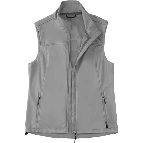 BALEAF Womens Lightweight Vest Softshell Sleeveless Jacket Windproof Stand Collar with Zipper Pockets Running Hiking GolfLight Grey