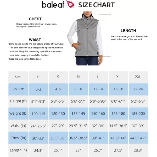 BALEAF Womens Lightweight Vest Softshell Sleeveless Jacket Windproof Stand Collar with Zipper Pockets Running Hiking GolfLight Grey