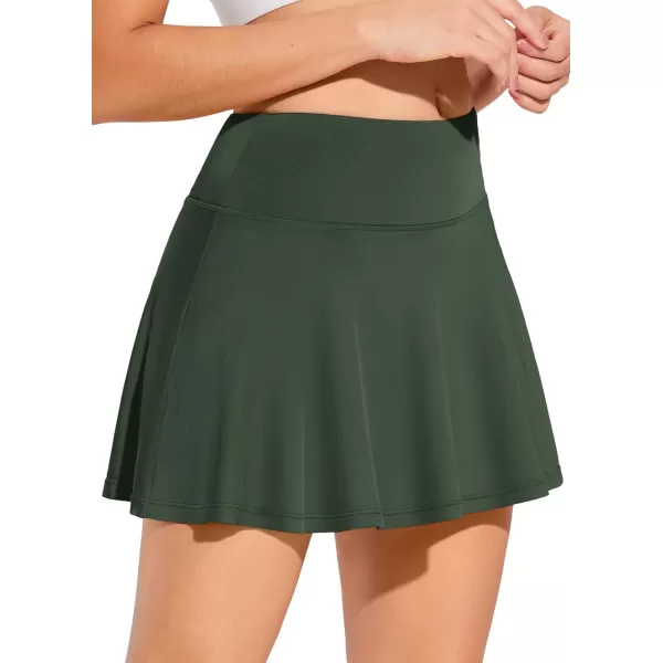 BALEAF Womens Pleated Tennis Skirt Skorts for Woman Golf Skirts with Pockets Athletic Running Workout SportsArmy Green