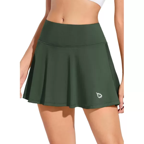 BALEAF Womens Pleated Tennis Skirt Skorts for Woman Golf Skirts with Pockets Athletic Running Workout SportsArmy Green