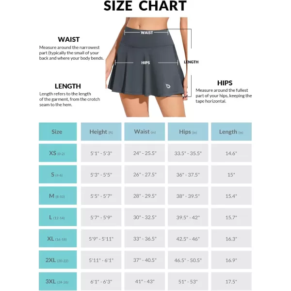 BALEAF Womens Pleated Tennis Skirt Skorts for Woman Golf Skirts with Pockets Athletic Running Workout SportsGrey