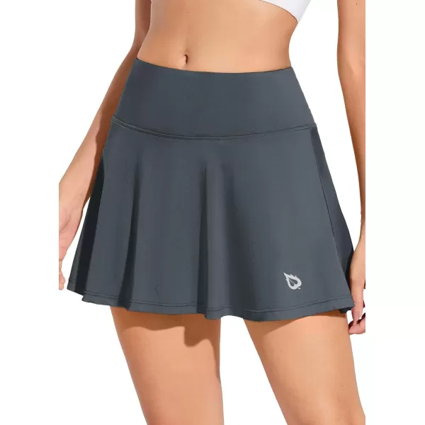 BALEAF Womens Pleated Tennis Skirt Skorts for Woman Golf Skirts with Pockets Athletic Running Workout SportsGrey