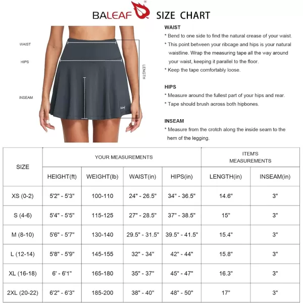 BALEAF Womens Pleated Tennis Skirt Skorts for Woman Golf Skirts with Pockets Athletic Running Workout SportsGrey