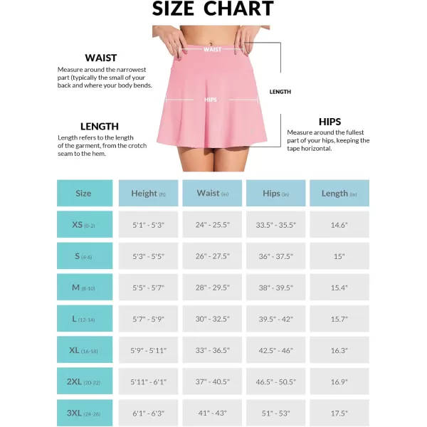 BALEAF Womens Pleated Tennis Skirt Skorts for Woman Golf Skirts with Pockets Athletic Running Workout SportsLight Pink