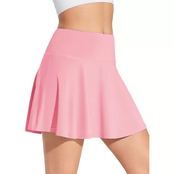 BALEAF Womens Pleated Tennis Skirt Skorts for Woman Golf Skirts with Pockets Athletic Running Workout SportsLight Pink