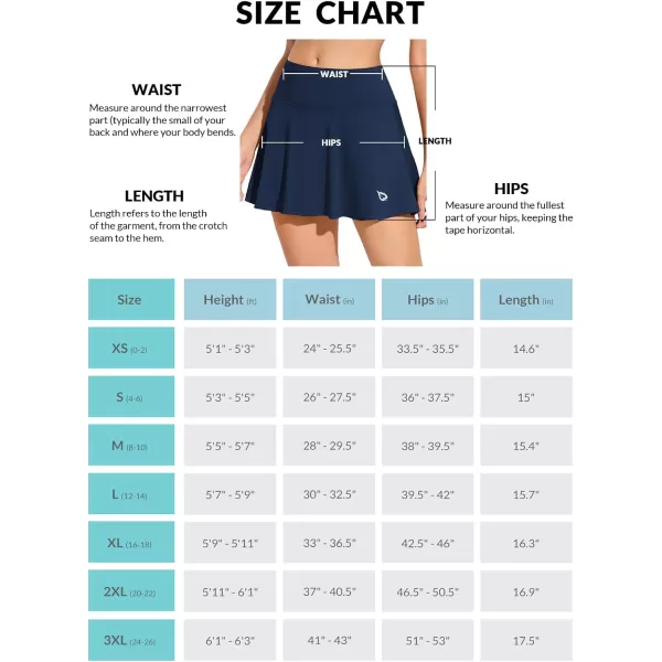 BALEAF Womens Pleated Tennis Skirt Skorts for Woman Golf Skirts with Pockets Athletic Running Workout SportsNavy