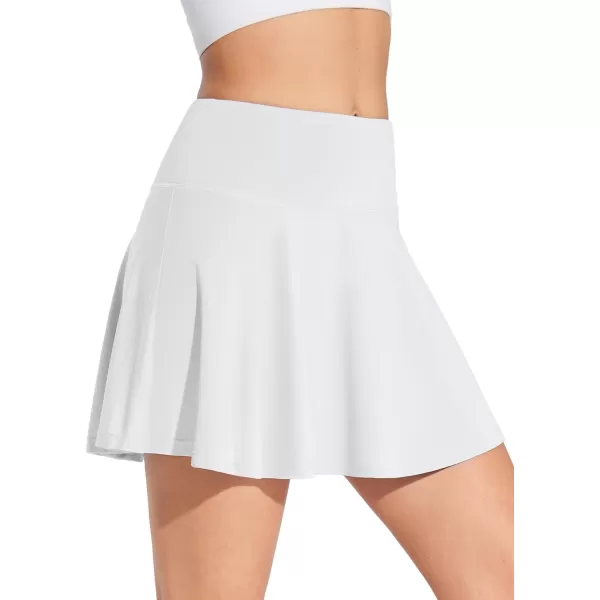 BALEAF Womens Pleated Tennis Skirt Skorts for Woman Golf Skirts with Pockets Athletic Running Workout SportsWhite