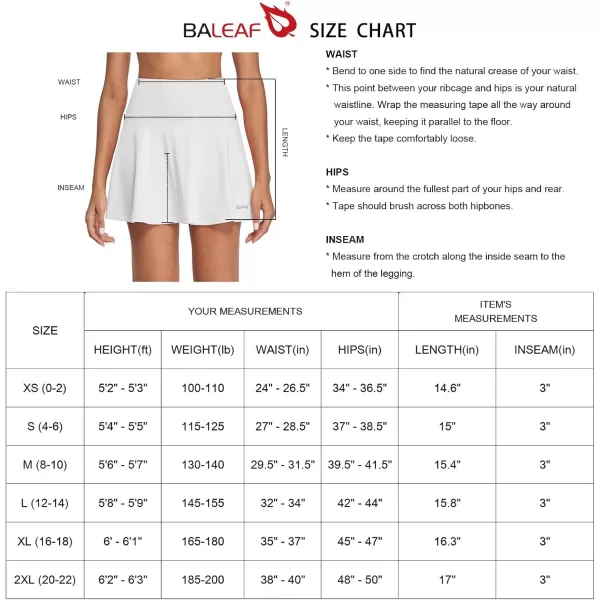 BALEAF Womens Pleated Tennis Skirt Skorts for Woman Golf Skirts with Pockets Athletic Running Workout SportsWhite