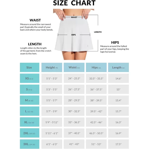 BALEAF Womens Pleated Tennis Skirt Skorts for Woman Golf Skirts with Pockets Athletic Running Workout SportsWhite