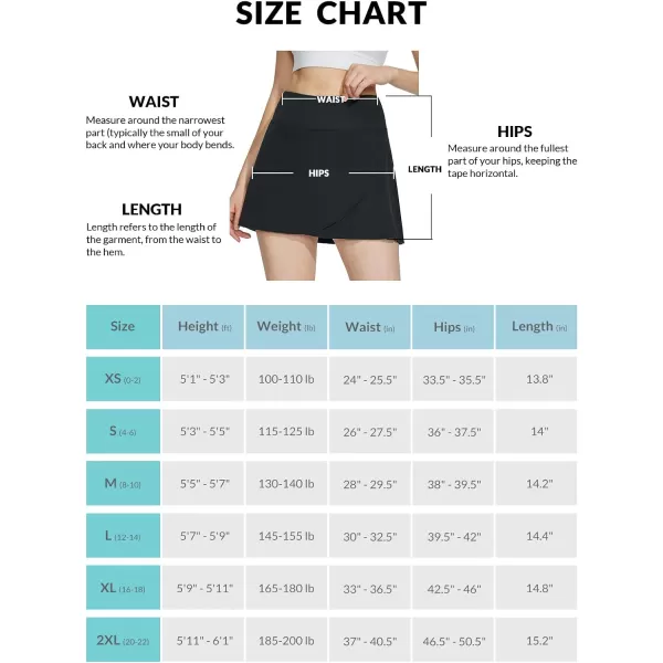 BALEAF Womens Pleated Tennis Skirts Skorts for Woman High Waisted Lightweight Athletic Golf Shorts PocketsBlacktiered Front