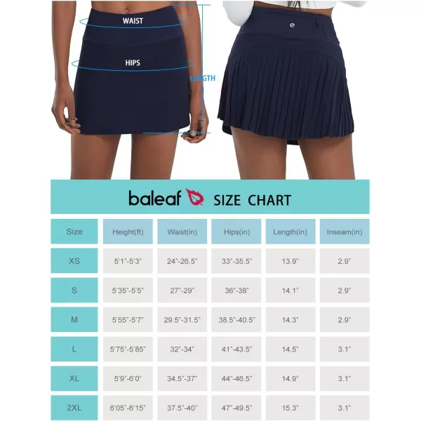 BALEAF Womens Pleated Tennis Skirts Skorts for Woman High Waisted Lightweight Athletic Golf Shorts PocketsNavy