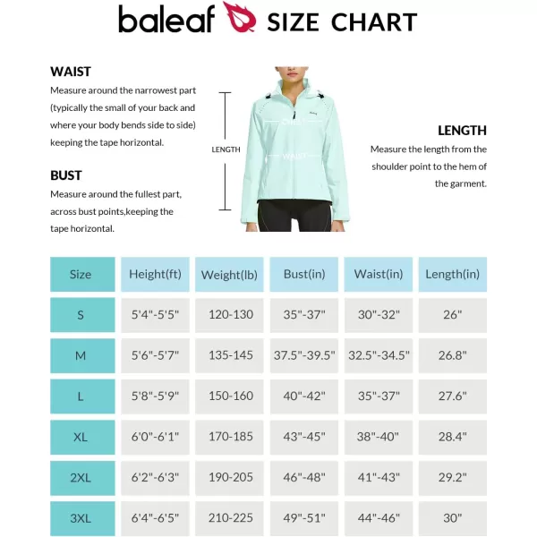 BALEAF Womens Rain Jackets Waterproof Windbreaker Running Cycling Gear Packable Reflective Lightweight Hooded1spring Green