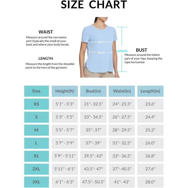 BALEAF Womens Short Sleeve T Shirts Crew Neck Workout Tops Running Shirts Sun Protection Quick Dry UVBlue