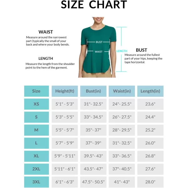 BALEAF Womens Short Sleeve T Shirts Crew Neck Workout Tops Running Shirts Sun Protection Quick Dry UVGreen