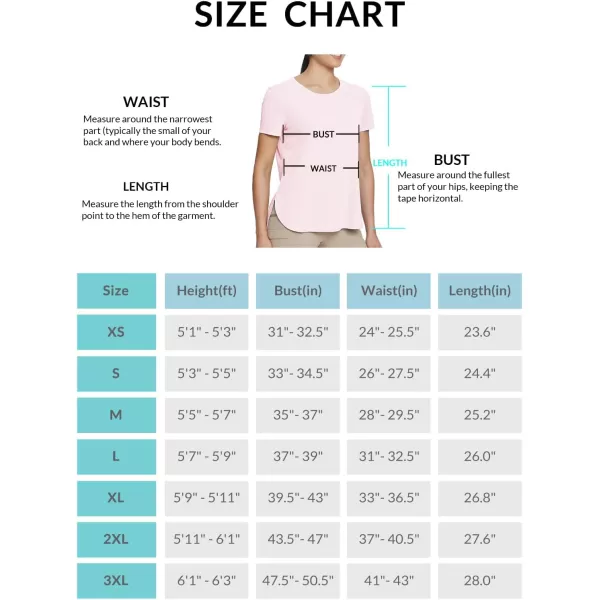 BALEAF Womens Short Sleeve T Shirts Crew Neck Workout Tops Running Shirts Sun Protection Quick Dry UVPink