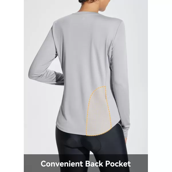 BALEAF Womens Sun Protection Shirt Long Sleeve UPF 50 UV SPF Shirts Hiking Workout Tops PocketGrey