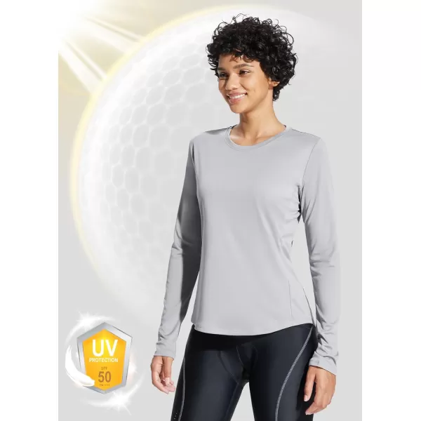 BALEAF Womens Sun Protection Shirt Long Sleeve UPF 50 UV SPF Shirts Hiking Workout Tops PocketGrey