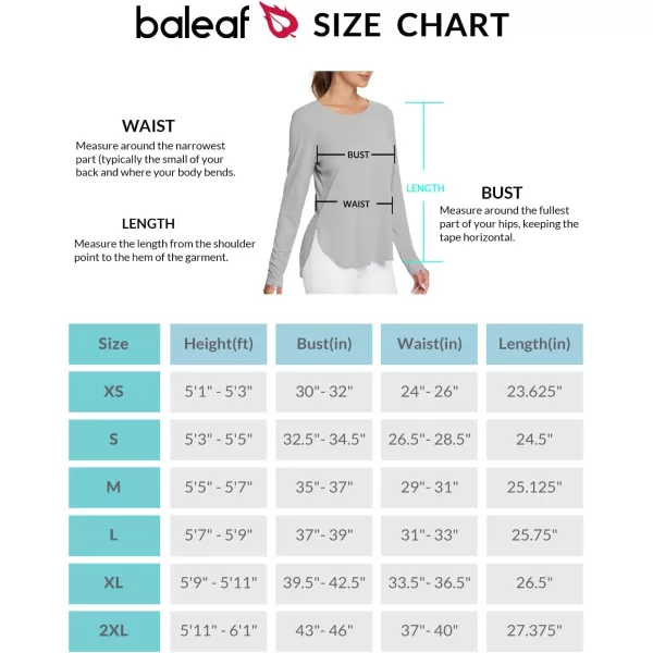 BALEAF Womens Sun Shirts UPF 50 Long Sleeve Hiking Tops Lightweight Quick Dry UV Protection Outdoor Clothing01grey