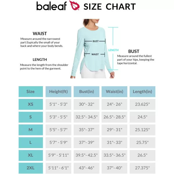 BALEAF Womens Sun Shirts UPF 50 Long Sleeve Hiking Tops Lightweight Quick Dry UV Protection Outdoor Clothing01light Green