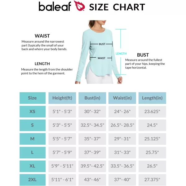 BALEAF Womens Sun Shirts UPF 50 Long Sleeve Hiking Tops Lightweight Quick Dry UV Protection Outdoor Clothing01light Green