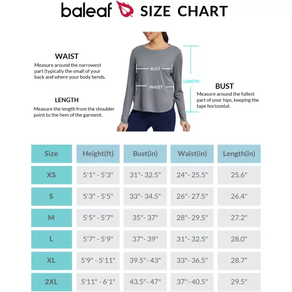 BALEAF Womens Sun Shirts UPF 50 Long Sleeve Hiking Tops Lightweight Quick Dry UV Protection Outdoor Clothing02cationic Grey